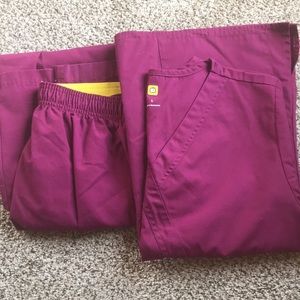 Maroon Women scrubs. Worn once.Excellent condition